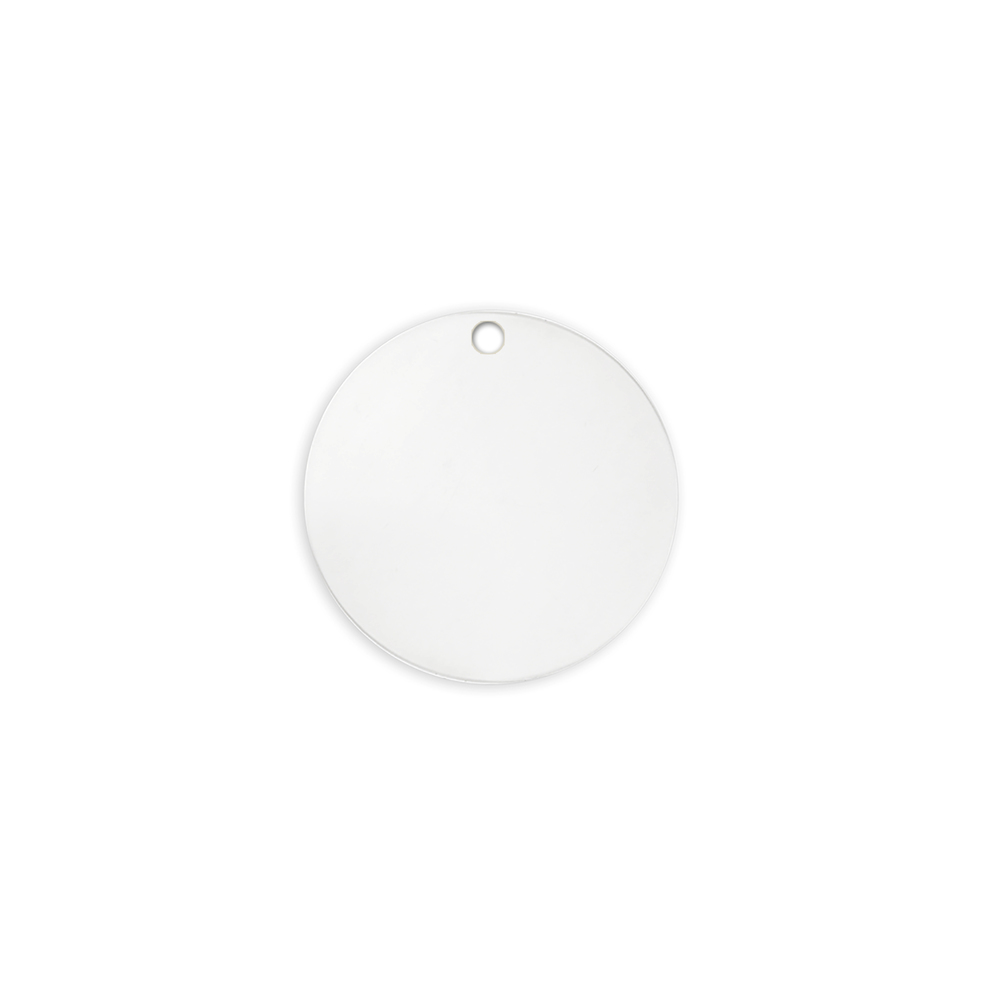 Metal Stamping Blanks Sterling Silver Round, Disc, Circle with Hole, 12.7mm (.50"), 20g